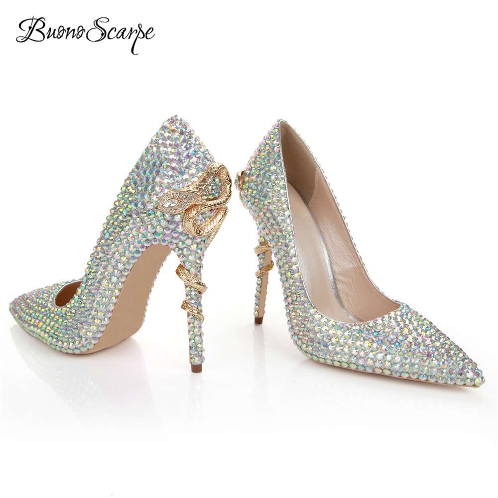 Crystal Design Metal Snake Pumps - It Is What It Is & Always Will Be 