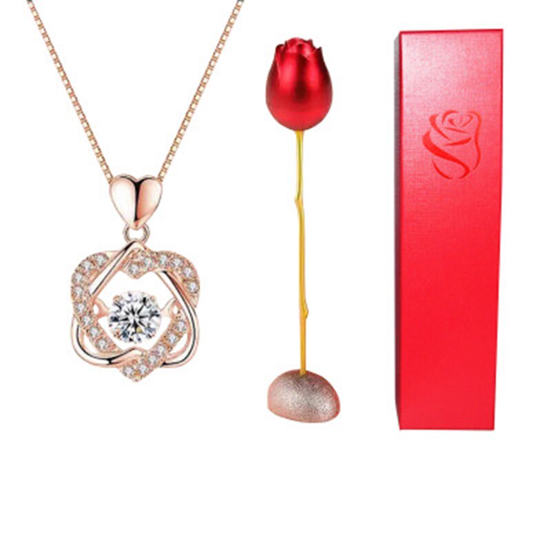 Heart Shaped Diamond Rose Jewelry Gift Box - It Is What It Is & Always Will Be 