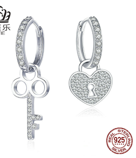 Key and Lock Stud Earrings - It Is What It Is & Always Will Be 