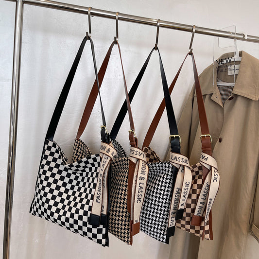 Houndstooth Tote - It Is What It Is & Always Will Be 