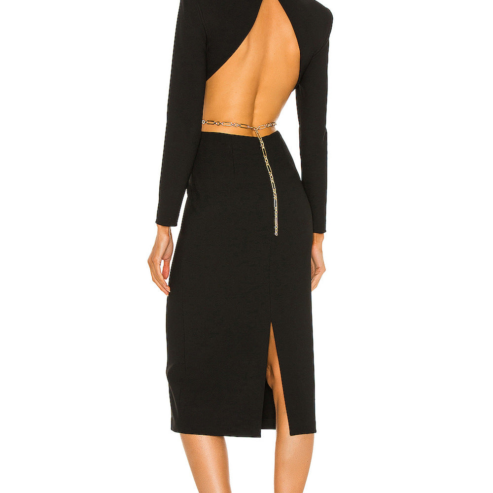 Backless Slim Temperament Dress - It Is What It Is & Always Will Be 