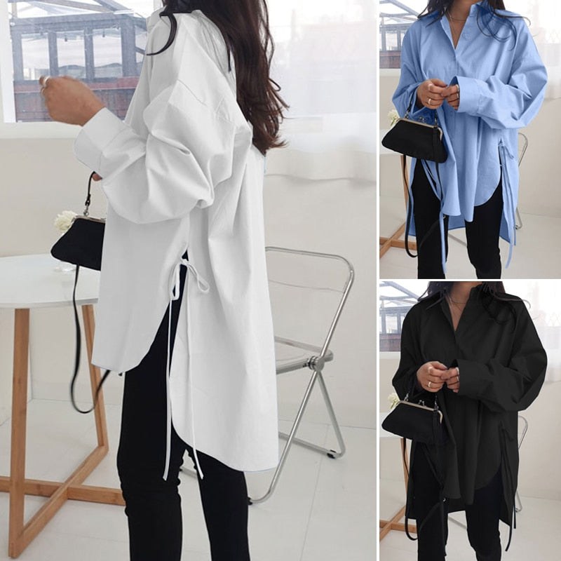 Asymmetrical Casual Oversized Shirt - It Is What It Is & Always Will Be 