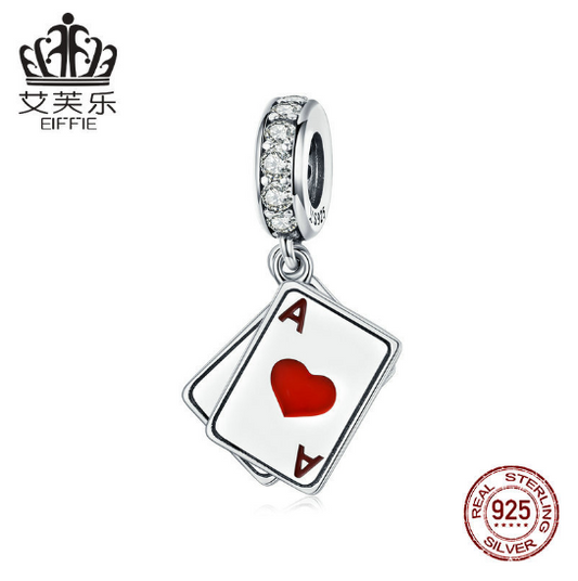 Red Heart Playing Card Bead - It Is What It Is & Always Will Be 