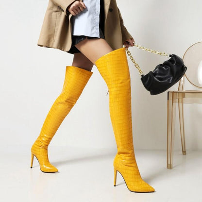 Pointed Stiletto Over-The-Knee Boots - It Is What It Is & Always Will Be 