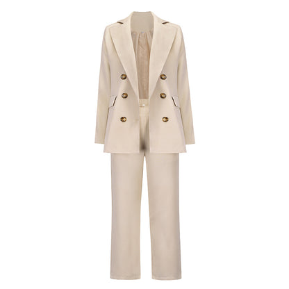 Double-Breasted Suit Jacket With Pantsuit - It Is What It Is & Always Will Be 