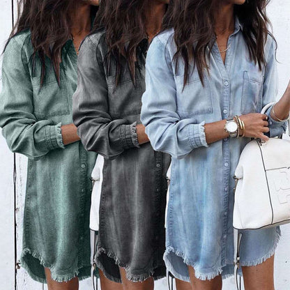 Denim Shirt Dress - It Is What It Is & Always Will Be 