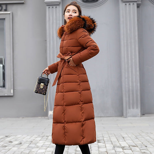 Korean Fashion Slim Fit Long Thickened Cotton Coat