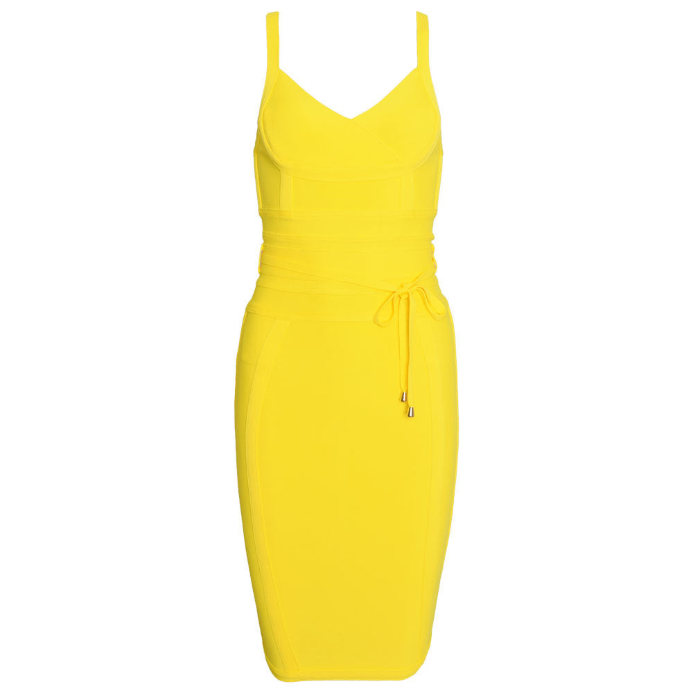 Waist Tie Bandage Dress - It Is What It Is & Always Will Be 