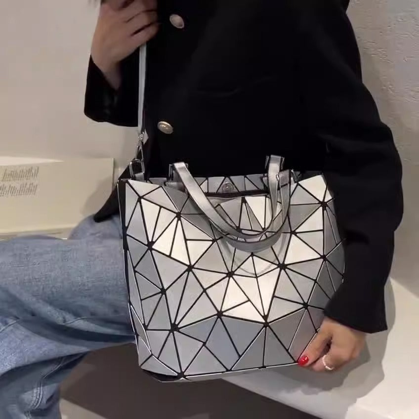 Geometric Rhombus Tote - It Is What It Is & Always Will Be 