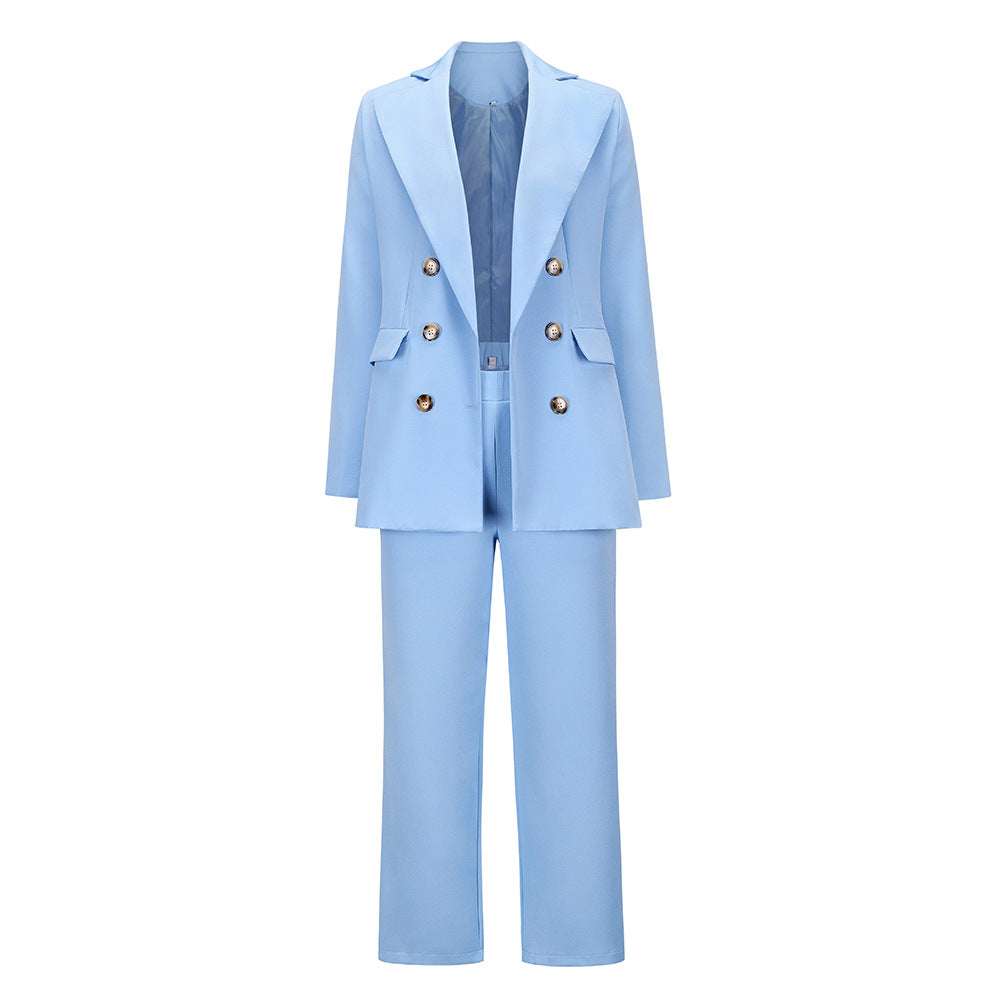 Double-Breasted Suit Jacket With Pantsuit - It Is What It Is & Always Will Be 