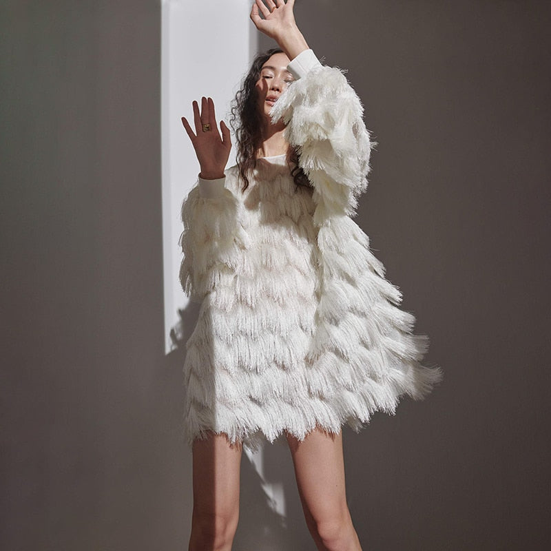 Temperament Loose Fringed Dress - It Is What It Is & Always Will Be 