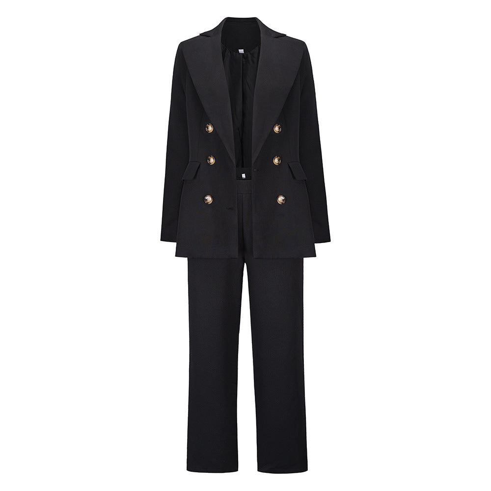 Double-Breasted Suit Jacket With Pantsuit - It Is What It Is & Always Will Be 