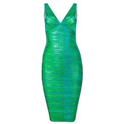 Foil Print Bandage Dress - It Is What It Is & Always Will Be 