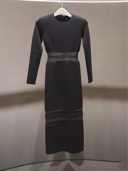 Mesh Women's Long Knitted Dress - It Is What It Is & Always Will Be 