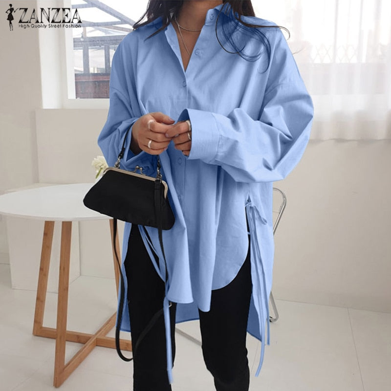 Asymmetrical Casual Oversized Shirt - It Is What It Is & Always Will Be 