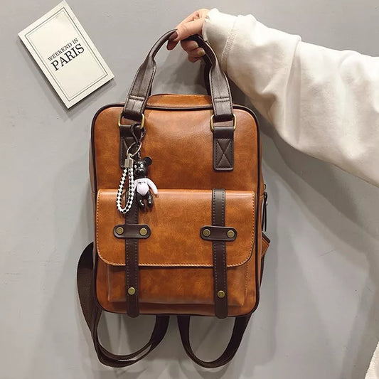 Vintage Laptop Leather Backpack - It Is What It Is & Always Will Be 